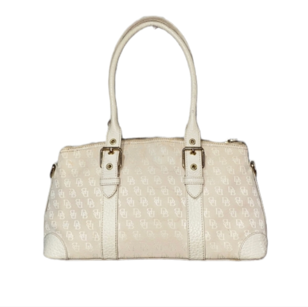 Dooney & Bourke signature satchel bag cream ivory